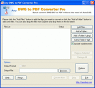 DWG to PDF Converter Pro 2007.5 screenshot